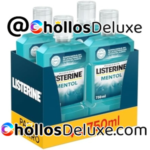 4x Listerine Mentol Enjuague Bucal Protección 24H 750ml