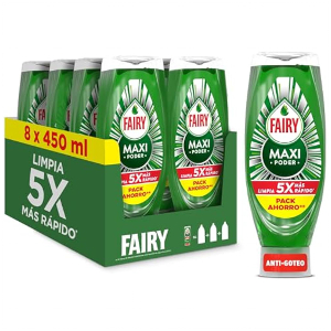 8x Fairy Maxi Poder Lavavajillas Líquido 450ml