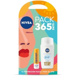 3x Nivea Sun Pack 365 Días Protección Facial +Labial FPS 50+