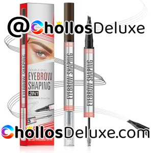 Lápiz Cejas Microblading Marrón Oscuro 2 en 1 +Gel