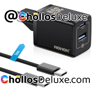 Cargador USB‑C 35W 2 Puertos PD+QC +Cable 1M