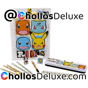 Pokémon Estuche Escolar con Lápices y Accesorios