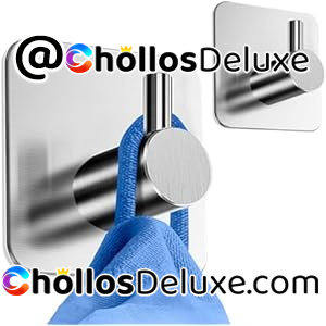 2x Ganchos Adhesivos Acero Inoxidable