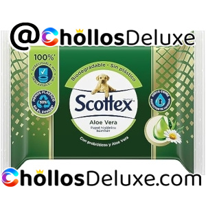 Scottex Papel Higiénico Húmedo Aloe Vera 66 Servicios Biodegradable WC