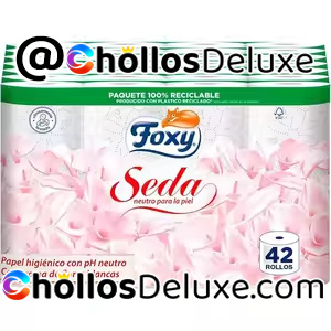 42 Rollos Foxy Seda Papel Higiénico 3 Capas