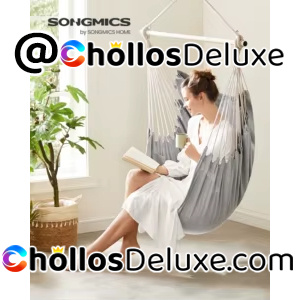 Silla Colgante Hamaca con 2 Cojines 150kg Interior/Exterior
