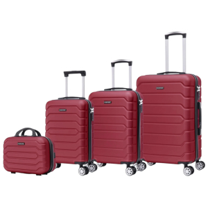 3x Maletas Viaje ABS Cerradura Ruedas 360° Asa Telescópica +Neceser