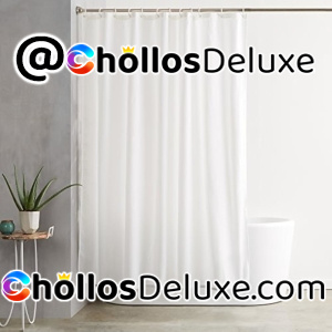 Amazon Basics Cortina Ducha Tela 180x180cm Blanca Lavable