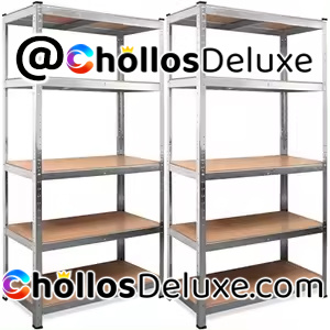 2x DASCK Estanterías Galvanizadas 5 Baldas 180x90x40cm