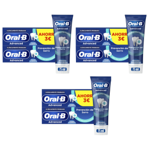 6x Oral-B Advanced Prevención Sarro Pasta Dientes
