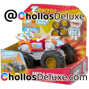 T-Racers Power Truck Mega Striker Vehículo Grande +Piloto +Coche Exclusivos