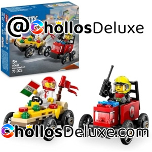 Lego City Coches Carreras Pizza Vs Camión Bomberos