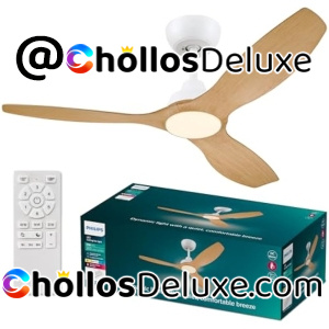 Philips Olas Ventilador Techo 3 Aspas 52" LED 24W Motor DC +Mando 3000‑6500K