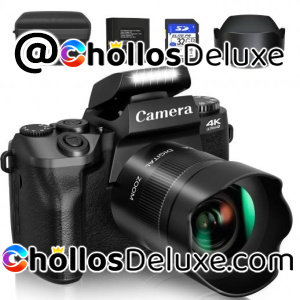 Cámara Digital 4K 64MP +Pantalla Táctil WiFi Tarjeta 32GB y Flash