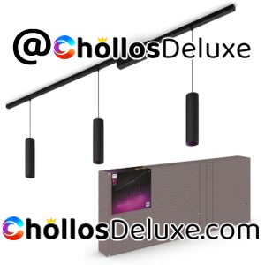 Philips Hue Perifo Kit Luz Carril 171,5cm +3 Lámparas Colgantes Negro