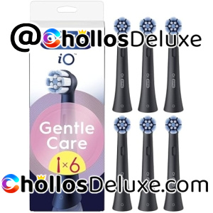 6x Oral-B iO Gentle Care Cabezales Recambio Negros
