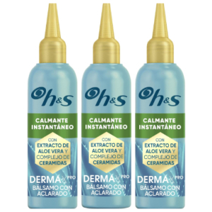 3x H&S DermaXPro Instant Soothing Scalp Tratamiento 145ml Aloe Vera