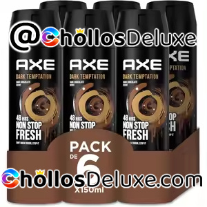 6x Axe Dark Temptation Desodorante Hombre 150ml