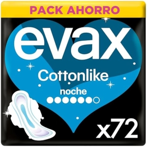 Evax Cottonlike Compresas Noche 72 Uds Con Alas