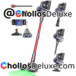 VACTechPro Aspiradora Sin Cable 48000Pa 550W 70min 1,6L +Cepillo Antienredos