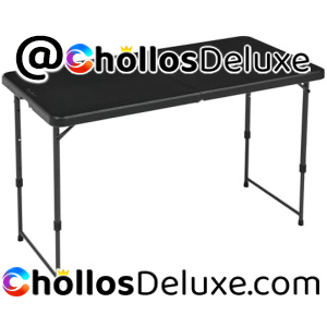 Amazon Basics Mesa Plegable Rectangular 1,2m Altura Ajustable