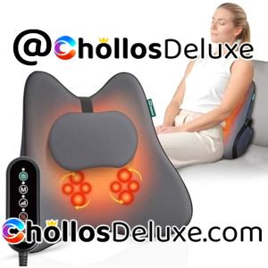 Snailax Cojín Lumbar Masaje +Calor Espuma Viscoelástica