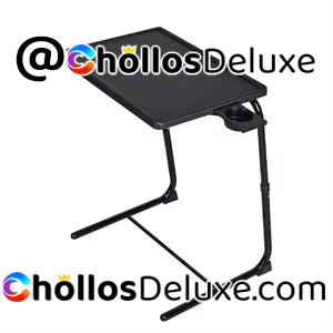 T-LoVendo Mesa Auxiliar Plegable Altura Ajustable +Posavasos