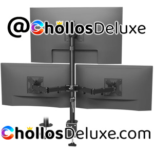 Bontec Soporte Triple Monitor 1x32" + 2x27" Ajuste Completo Escritorio