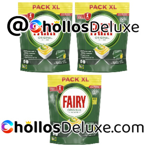 3x Fairy Todo En Uno Pastillas Lavavajillas 48 Cápsulas Limón