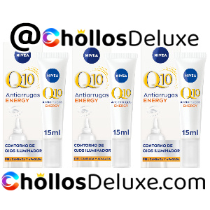 3x Nivea Q10 Energy Contorno Ojos Iluminador 12ml Vitamina C+E