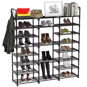 Zapatero Negro FH‑SRT030858 Mueble Almacenaje Accesorios