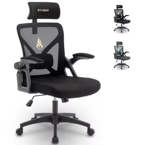 Silla Oficina Ergonómica Reposacabezas Ajustable Soporte Lumbar