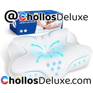 Zibroges Almohada Cervical Espuma Memoria +Funda Lavable