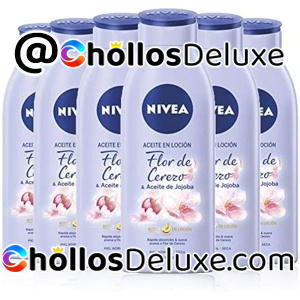 6x Nivea Aceite En Loción Flor Cerezo 400ml