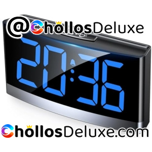 Rolgno Reloj Despertador Digital LED Azul