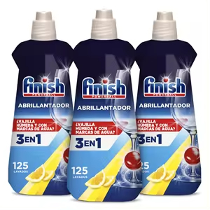 3x Finish Abrillantador Limón Lavavajillas 500ml