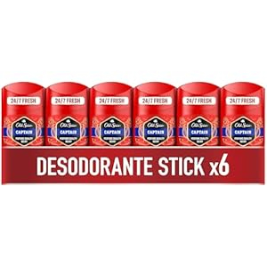 6x Old Spice Captain Desodorante Barra 50ml