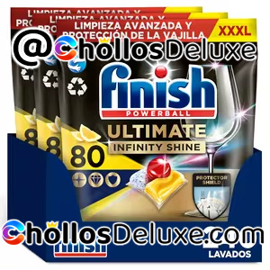 240x Finish Powerball Ultimate Pastillas Lavavajillas Limón
