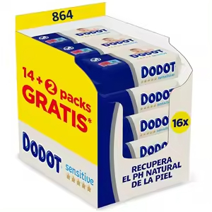 864x Dodot Toallitas Sensitive Bebé Sin Perfume