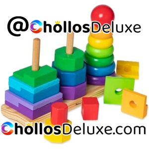 Melissa & Doug Apilador Geométrico Madera 25 Piezas