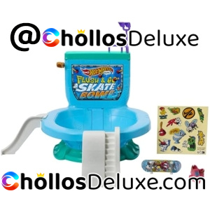 Hot Wheels Skate Flush & Go Bowl Set Monopatín Dedos +Accesorios