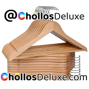 20x Perchas Madera Maciza