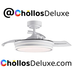 Ventilador Techo Luz LED 36W Aspas Retráctiles