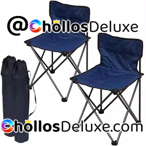 2x Sillas Camping Plegables Ligeras Portátiles