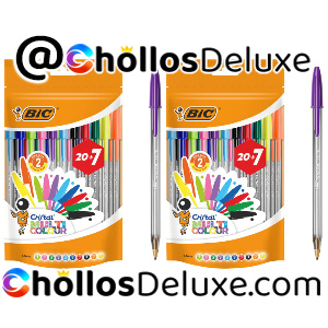 2x BIC Cristal Multicolour Bolígrafos Punta Ancha 27uds