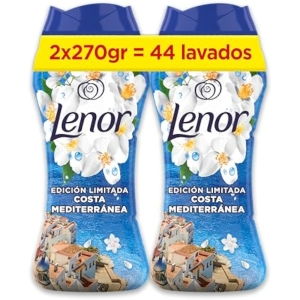 2x Lenor Perlas Perfume Ropa Costa Mediterránea 270g