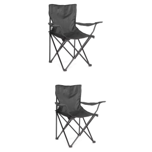 2x Silla Plegable Camping Acero Lona Impermeable
