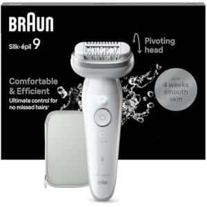 Braun Silk‑épil 9 Depiladora Eléctrica 9‑011 Blanca/Plateada