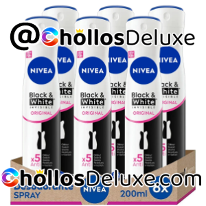6x Nivea Black & White Desodorante 200ml