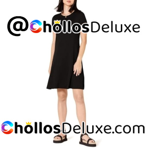 Amazon Essentials Vestido Vuelo Cuello Redondo Mujer